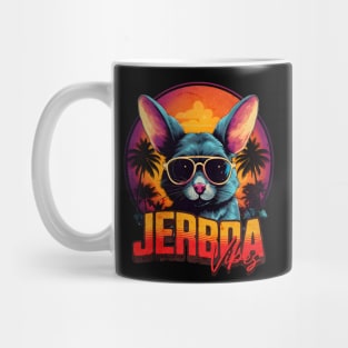 Retro Wave Jerboa Vibes Circle Mug